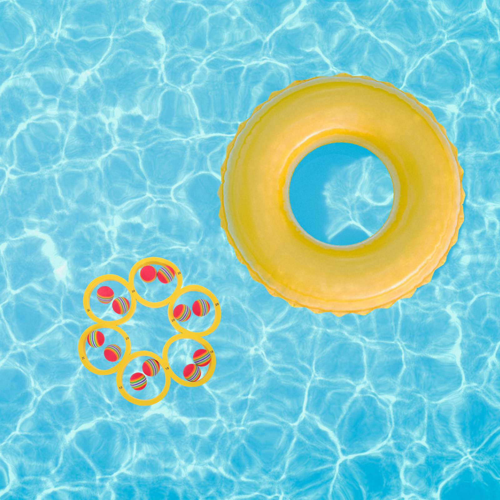 Ring Toss Outdoor - 1Set Floating Water Throwing Game Eva