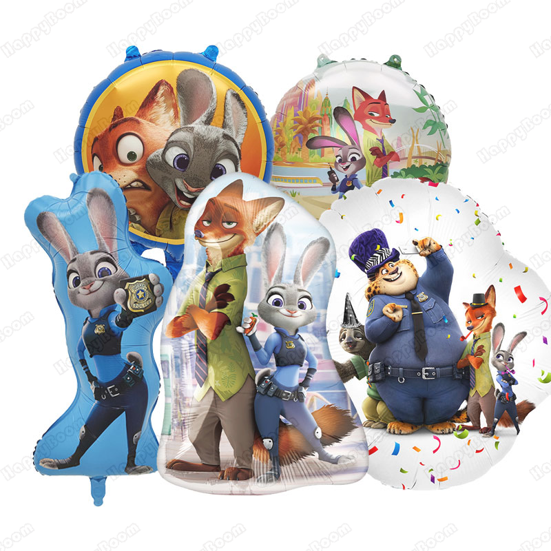 Zootopia Party Games - Cartoon Zootopia Judy Birthday Aluminum Film