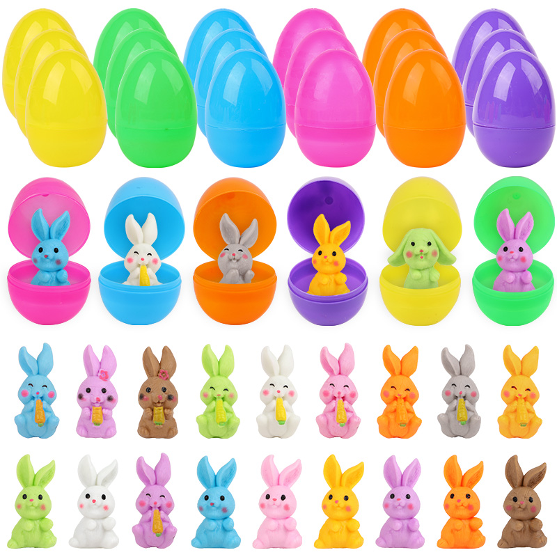 24Pcs Easter Egg With Rabbit F - Party Games Easter For Kids reseña y precio