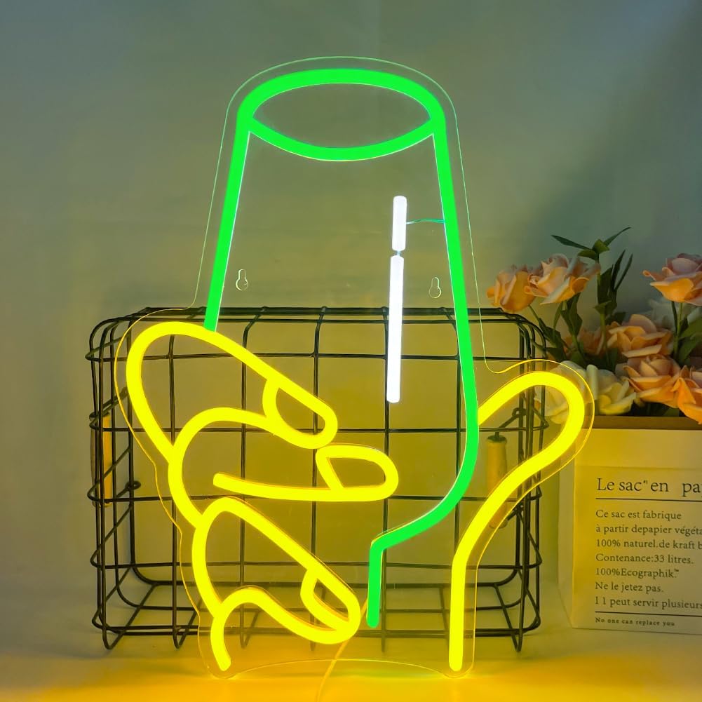Wine Glass in Hand LED Neon Si - Party Games Shop reseña y precio