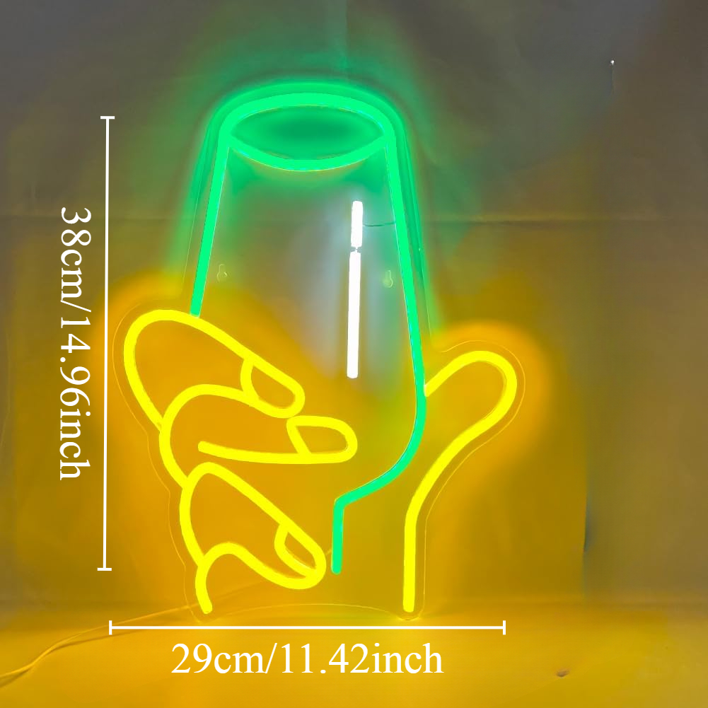 Wine Glass in Hand LED Neon Si - Party Games Shop reseña y precio