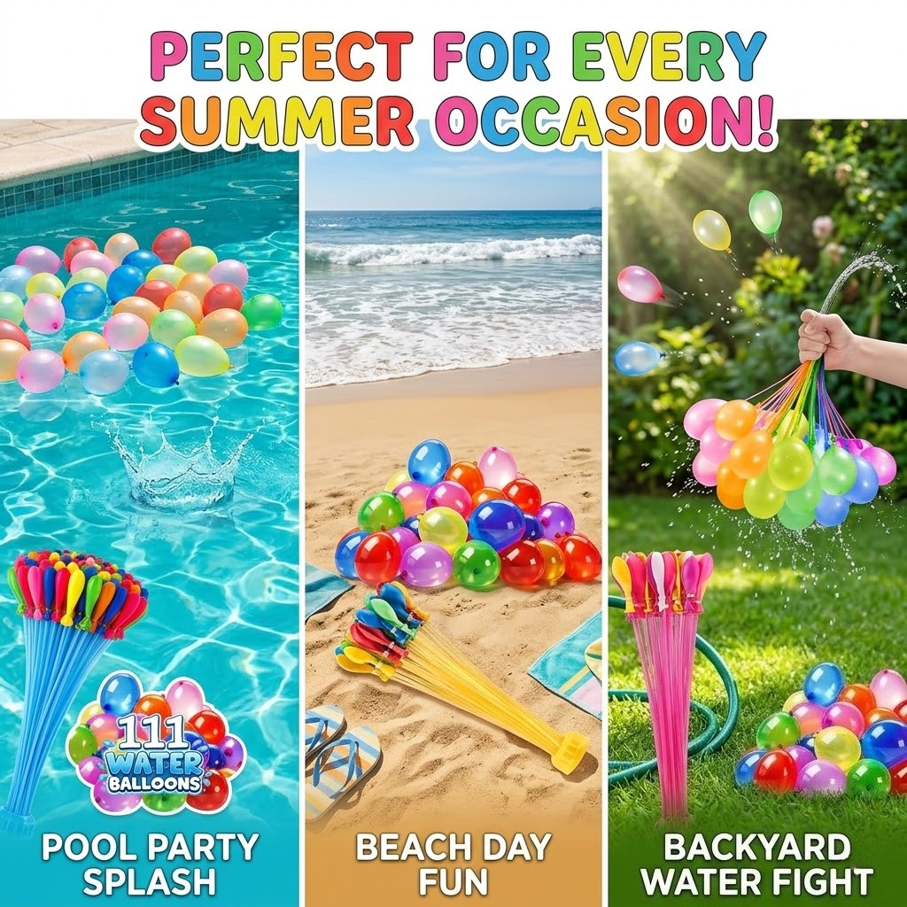 111Pcs Quick Fill Water Balloo - Party Games Bomb reseña y precio
