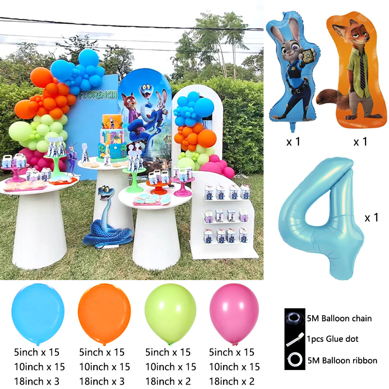 Zootopia Theme Balloon Chain S - Zootopia Party Games reseña y precio