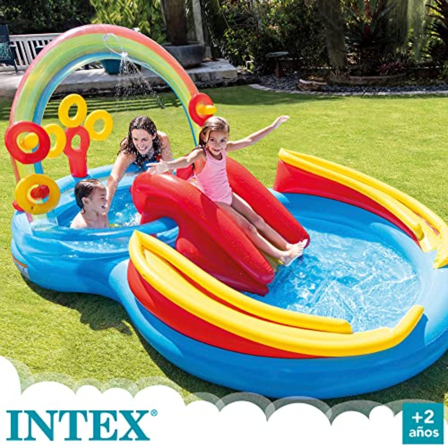 inflatable pool with water sli - Ring Toss Outdoor reseña y precio