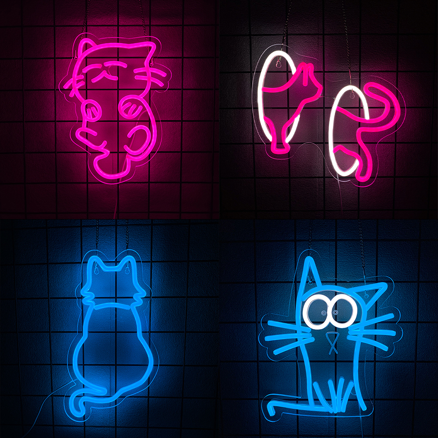 Cat Series Neon Sign For Wall  - Party Games Shop reseña y precio