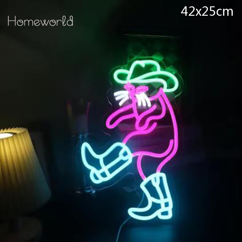 Cowboy Cat Neon Light Sign Dim - Party Games Shop reseña y precio