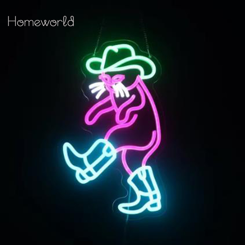 Cowboy Cat Neon Light Sign Dim - Party Games Shop reseña y precio