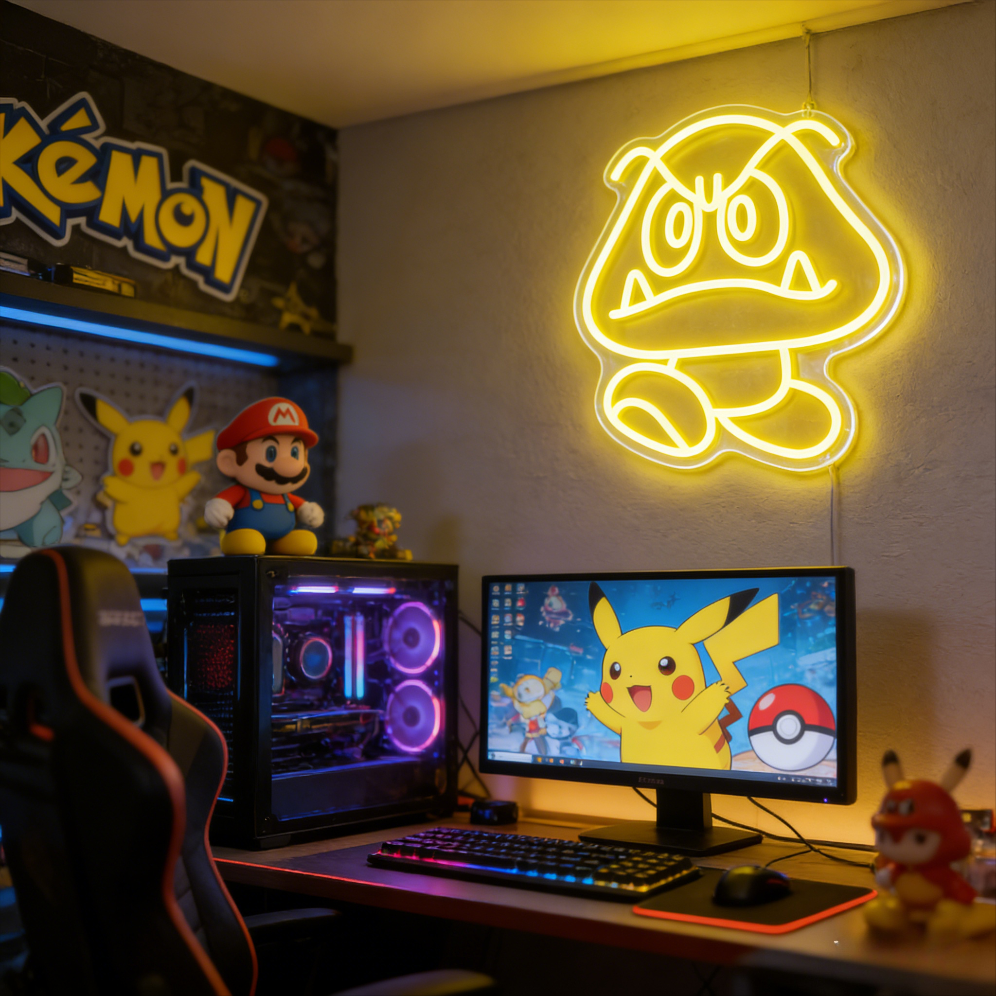 Cute Monster Neon Light LED Di - Party Games Shop reseña y precio