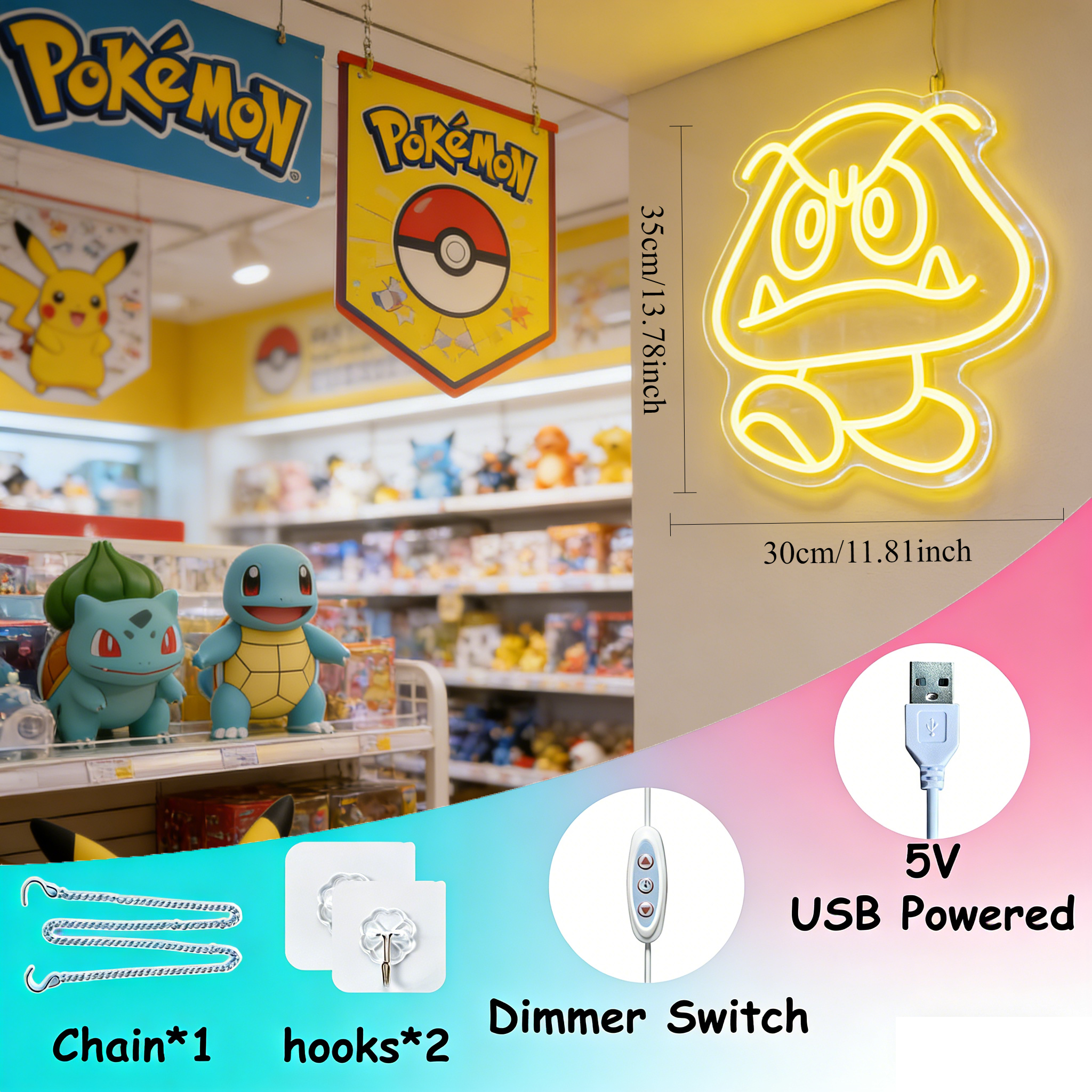 Cute Monster Neon Light LED Di - Party Games Shop reseña y precio
