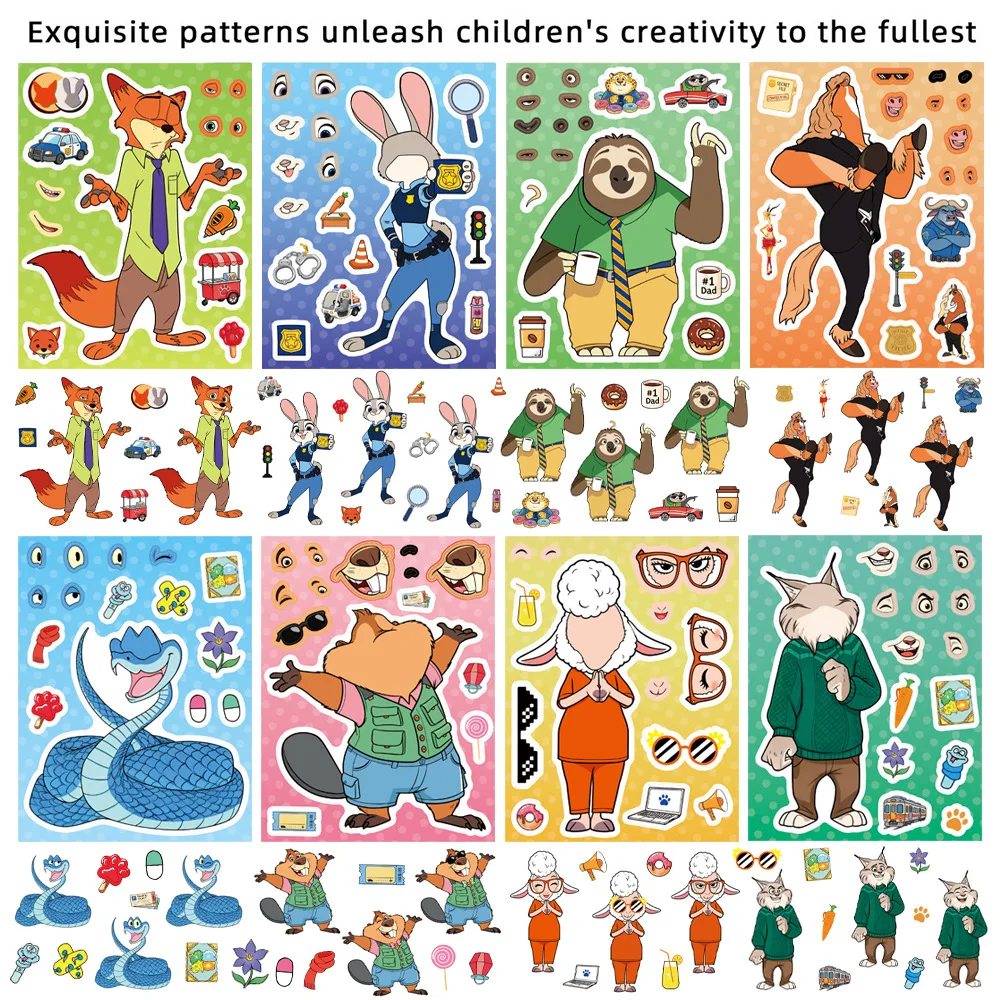 8/16Sheets Zootopia 2 Disney M - Zootopia Party Games reseña y precio