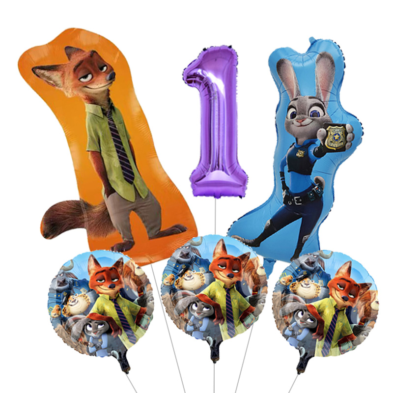 Large Zootopia Foil Balloons & - Zootopia Party Games reseña y precio