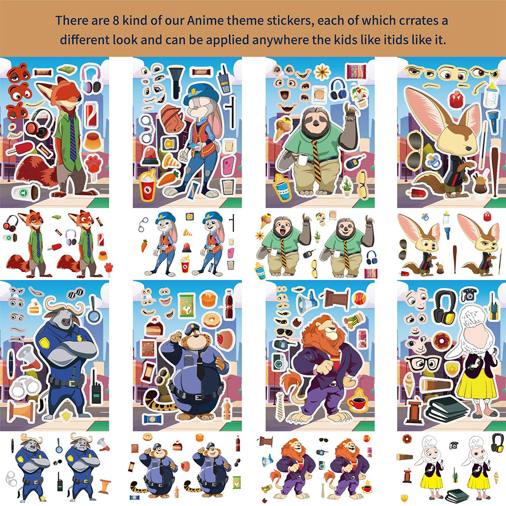 8/16pcs Disney Cartoon Zootopi - Zootopia Party Games reseña y precio