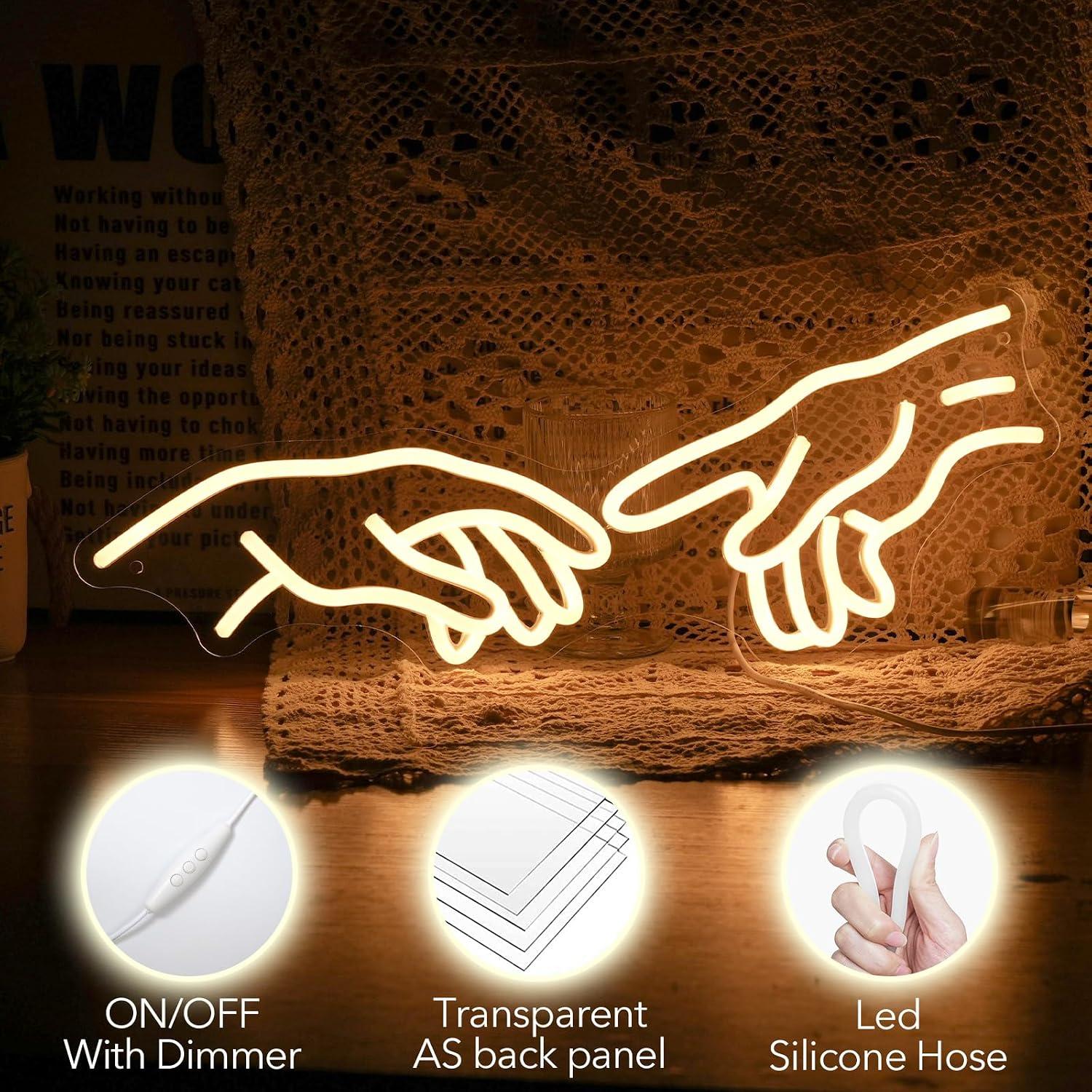 Hands Of God Gesture Neon Sign - Party Games Shop reseña y precio