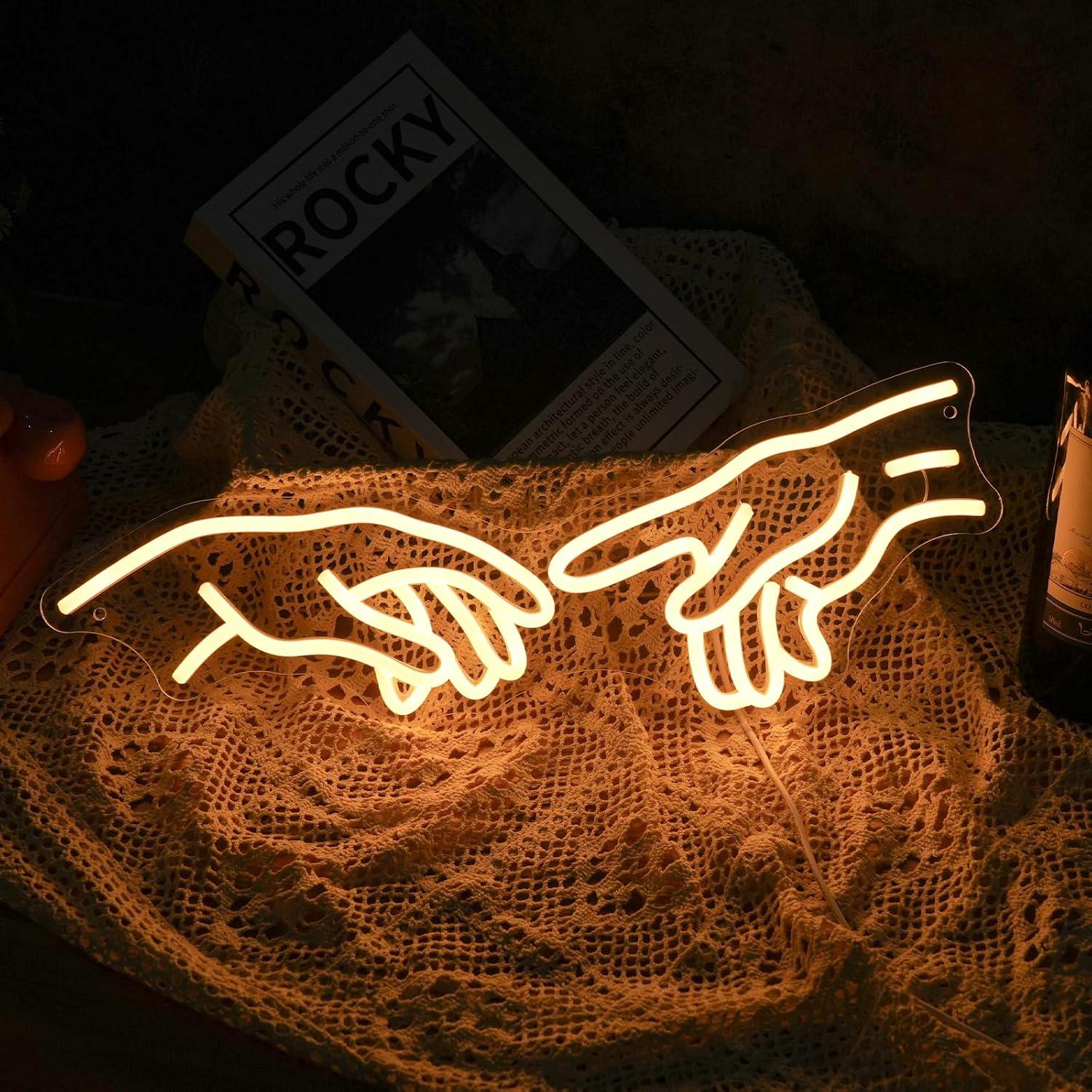Hands Of God Gesture Neon Sign - Party Games Shop reseña y precio