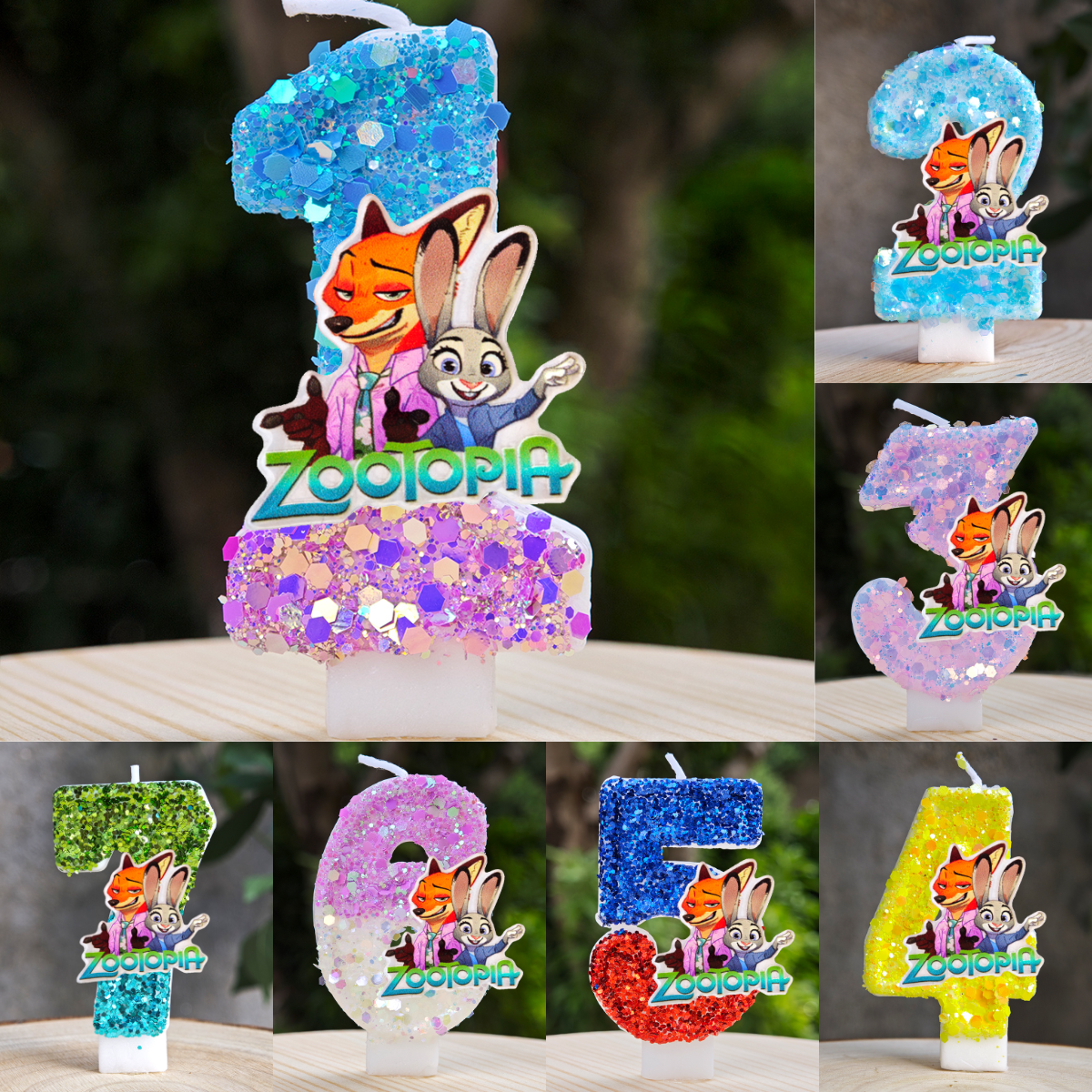 Zootopia Candle Number 0-9 Soc - Zootopia Party Games reseña y precio