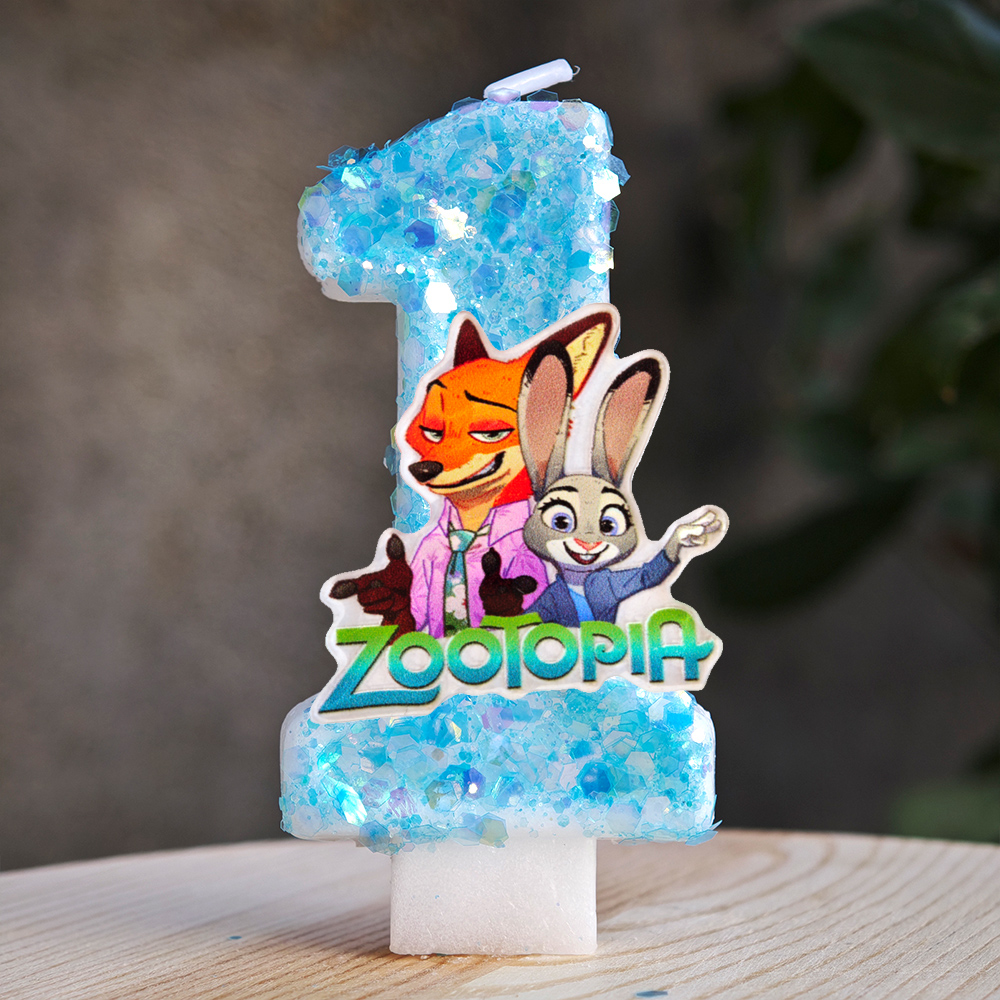 Zootopia Candle Number 0-9 Soc - Zootopia Party Games reseña y precio