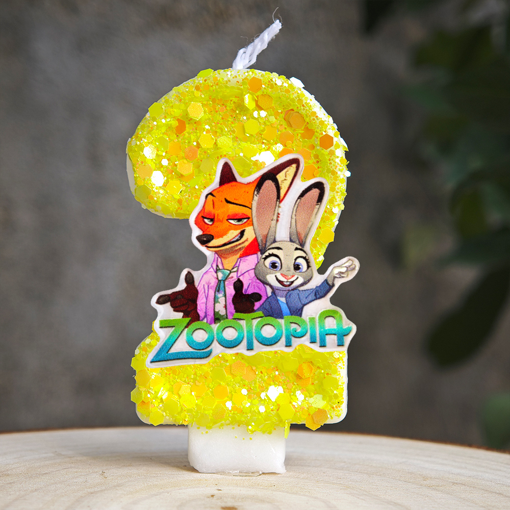 Zootopia Candle Number 0-9 Soc - Zootopia Party Games reseña y precio