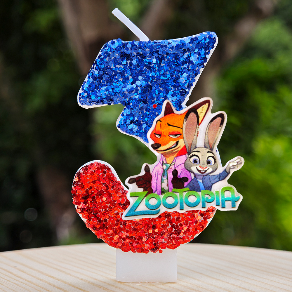 Zootopia Candle Number 0-9 Soc - Zootopia Party Games reseña y precio