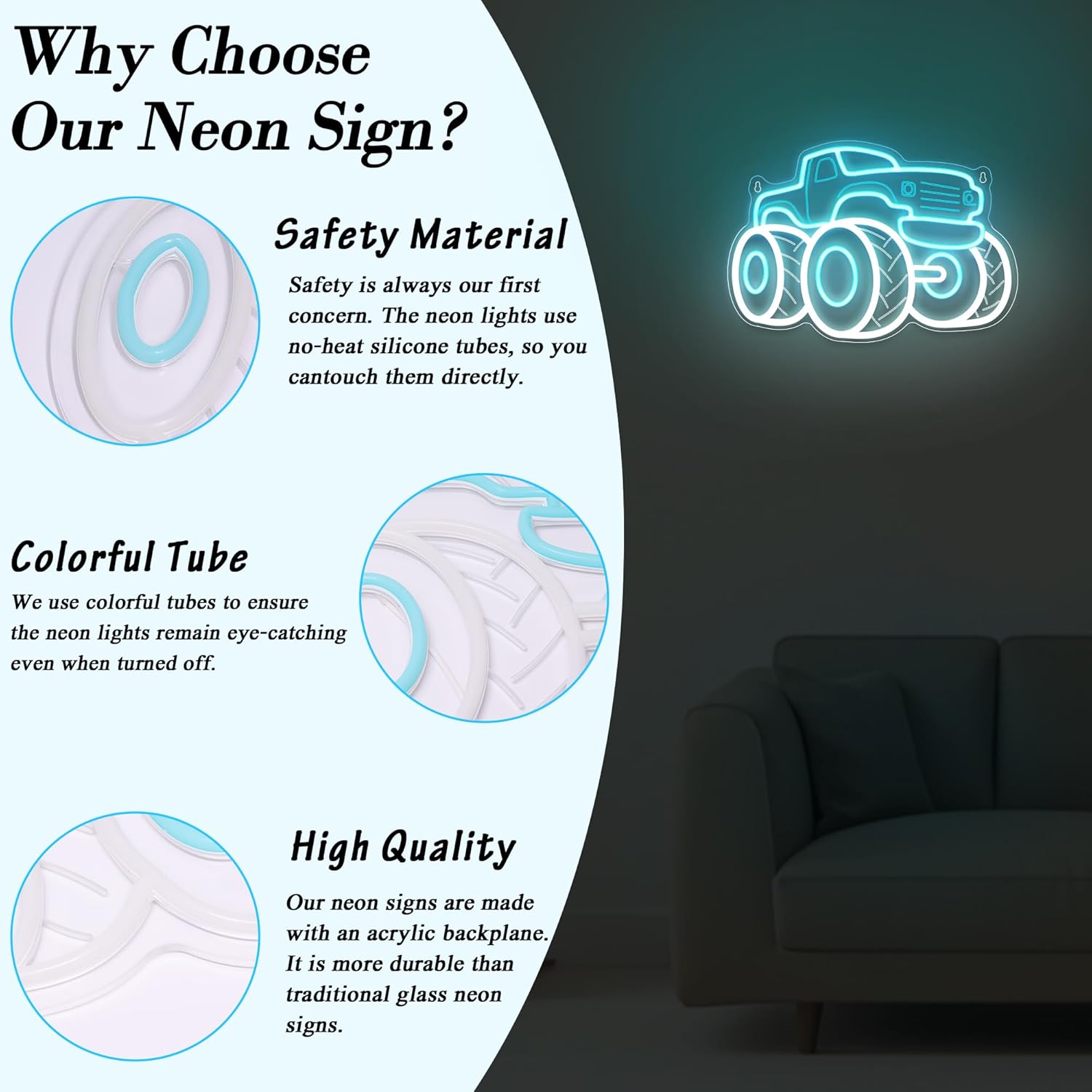 Truck Neon Sign USB Dimmable L - Party Games Shop reseña y precio