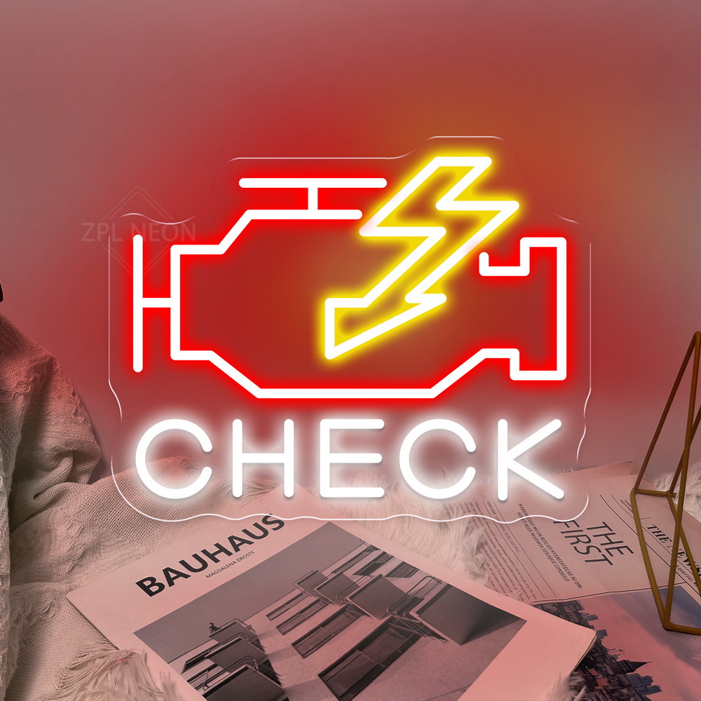 Check Engine Neon Sign Led Lig - Party Games Shop reseña y precio