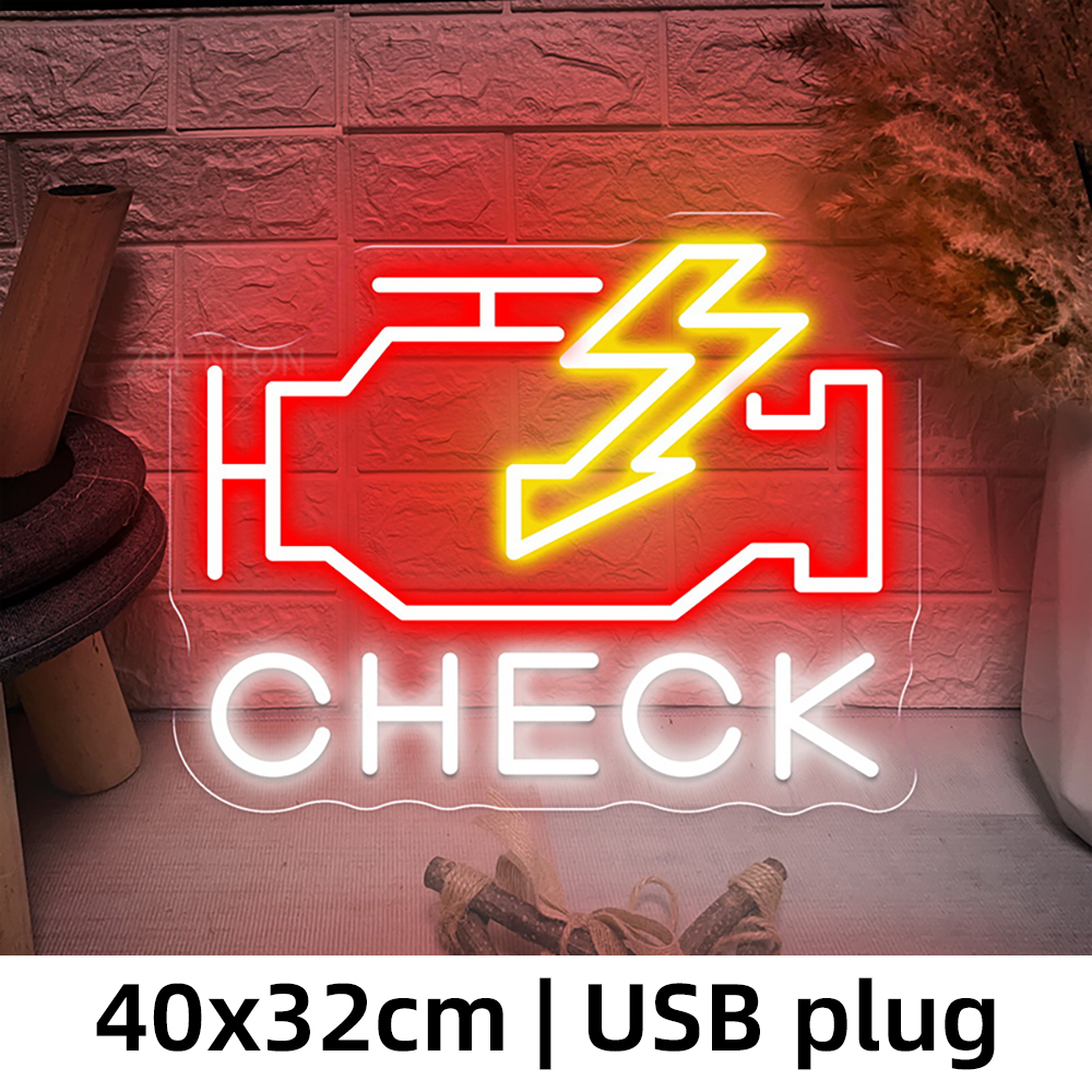 Check Engine Neon Sign Led Lig - Party Games Shop reseña y precio