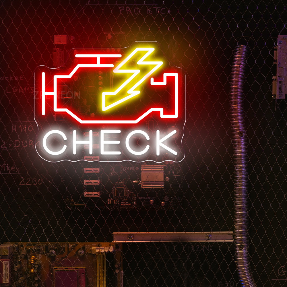 Check Engine Neon Sign Led Lig - Party Games Shop reseña y precio
