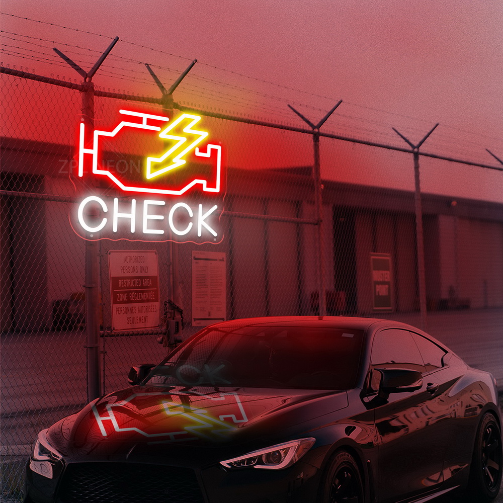 Check Engine Neon Sign Led Lig - Party Games Shop reseña y precio