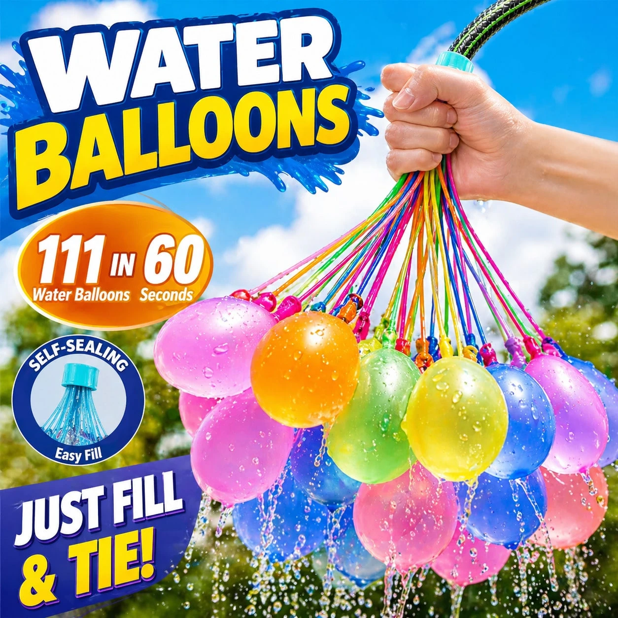 111 Water Balloons, Fast Spray - Party Games Bomb reseña y precio
