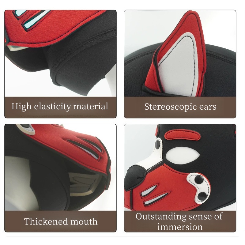 Erotic Colorful Dog Hood Mask  - Party Games Shop reseña y precio