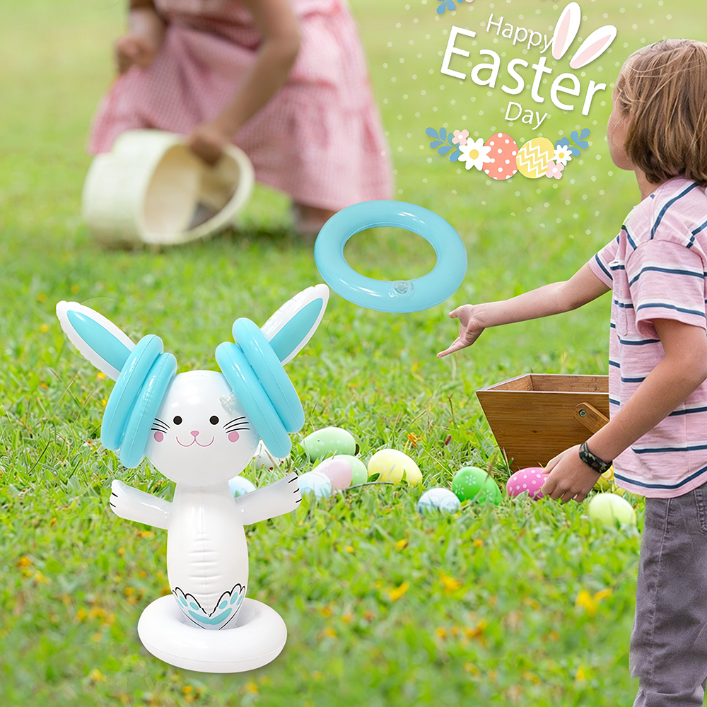 Easter Inflatable Bunny Ring T - Party Games Easter For Kids reseña y precio
