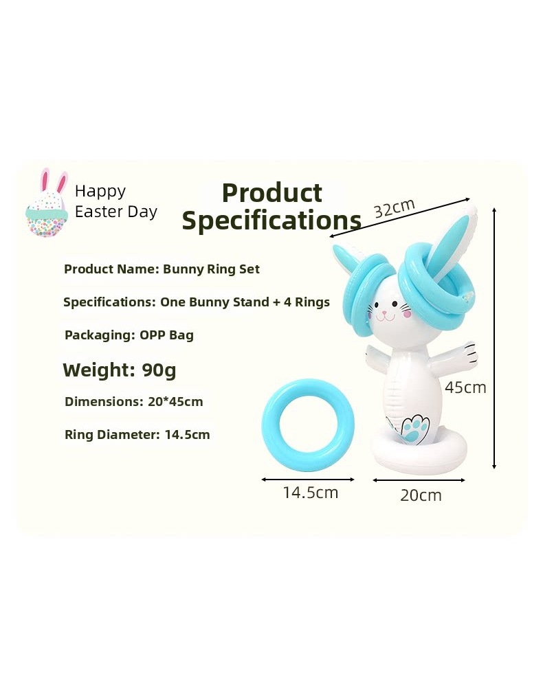 Easter Inflatable Bunny Ring T - Party Games Easter For Kids reseña y precio