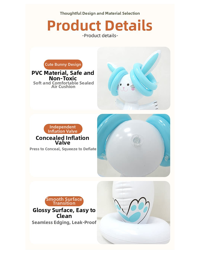 Easter Inflatable Bunny Ring T - Party Games Easter For Kids reseña y precio