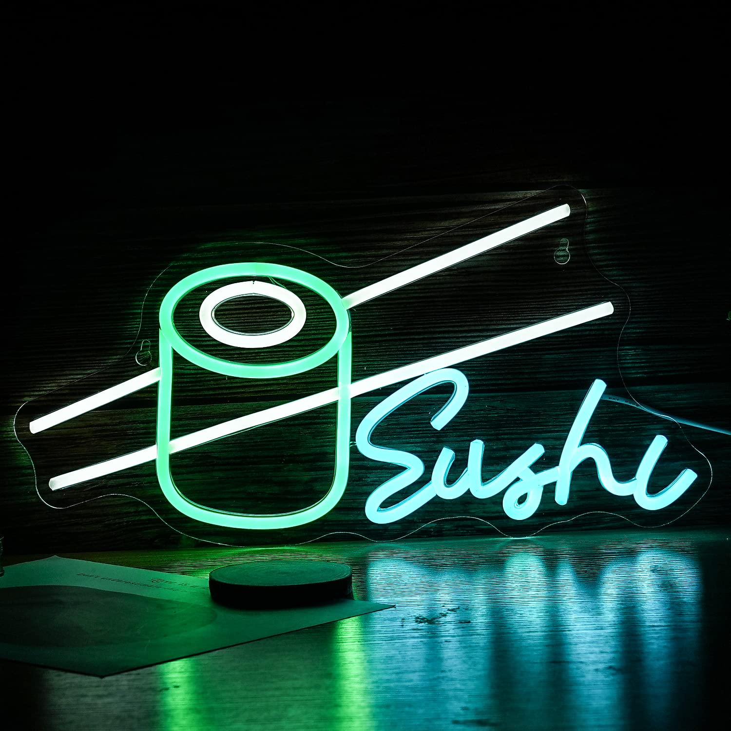 Sushi Neon Sign Bar Wine Glass - Party Games Shop reseña y precio