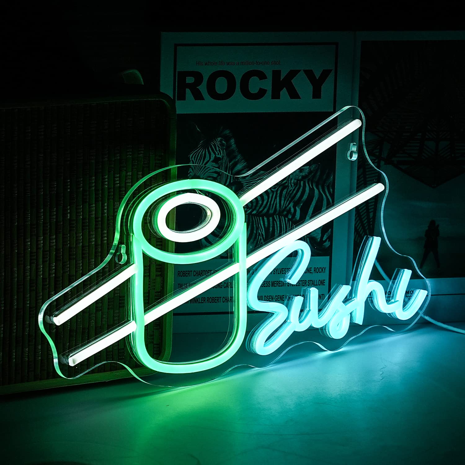 Sushi Neon Sign Bar Wine Glass - Party Games Shop reseña y precio