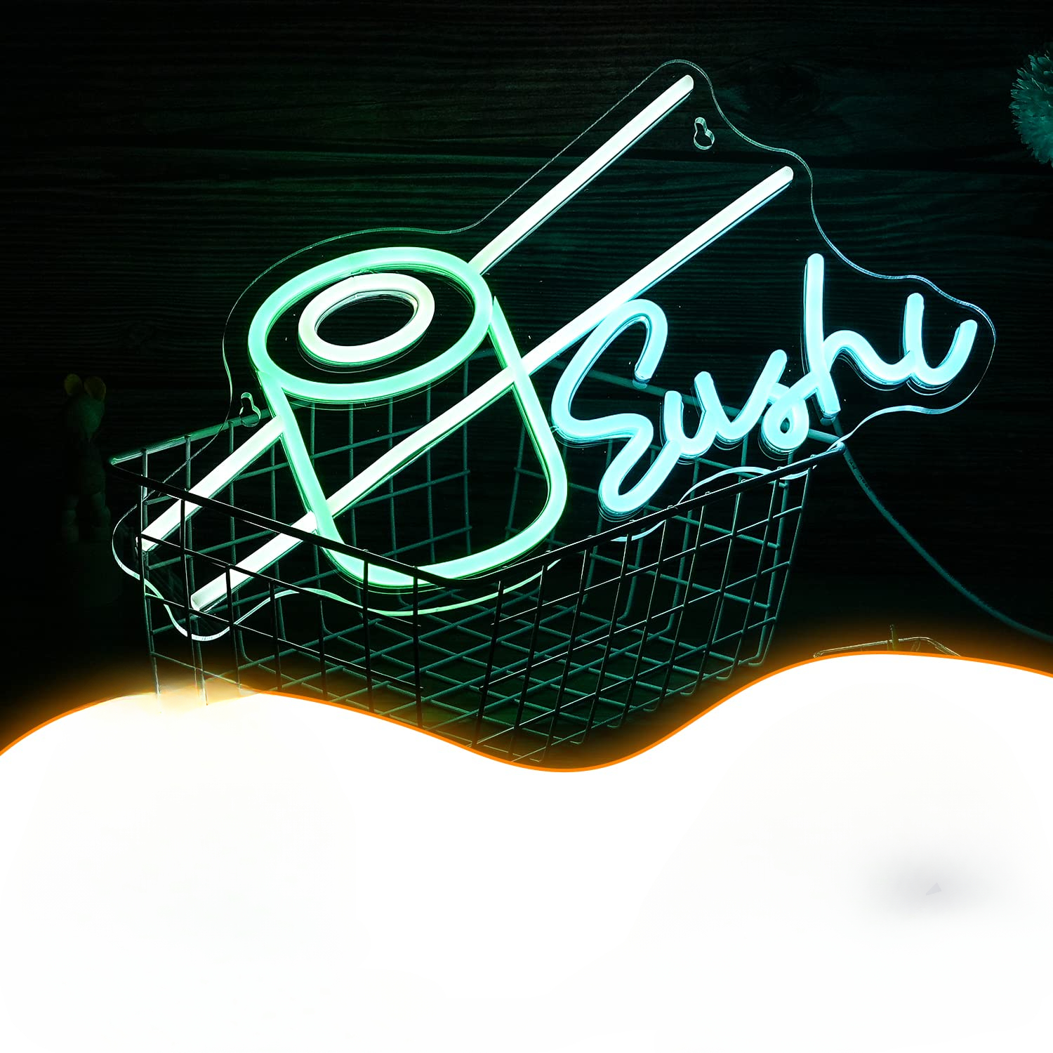 Sushi Neon Sign Bar Wine Glass - Party Games Shop reseña y precio