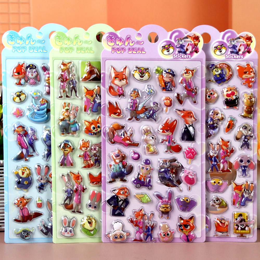 Zootopia 3D Embossed Stickers, - Zootopia Party Games reseña y precio