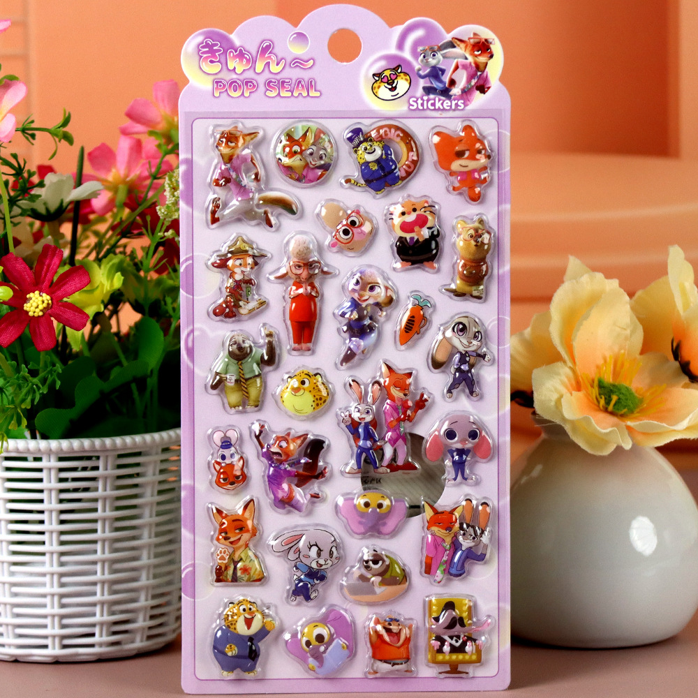 Zootopia 3D Embossed Stickers, - Zootopia Party Games reseña y precio