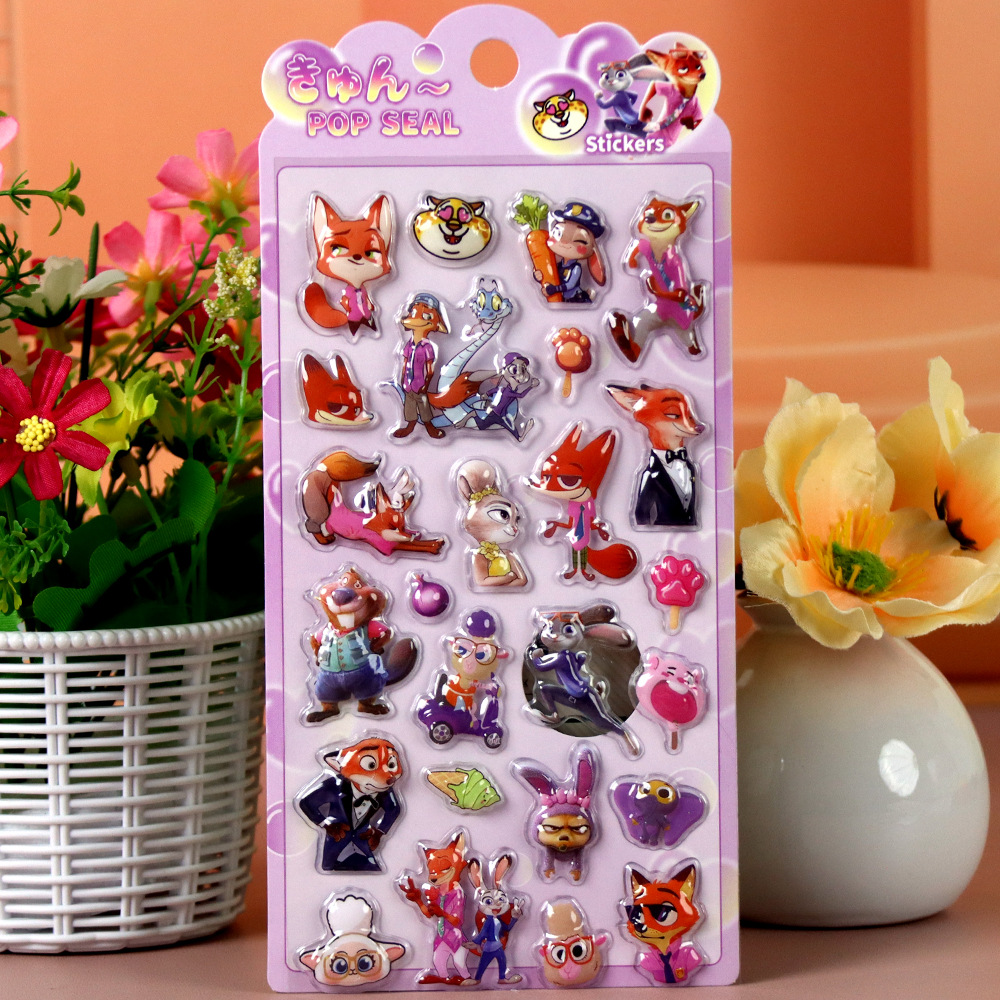 Zootopia 3D Embossed Stickers, - Zootopia Party Games reseña y precio